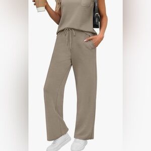 The Drop Stylish Women's Tan knit pants, size L